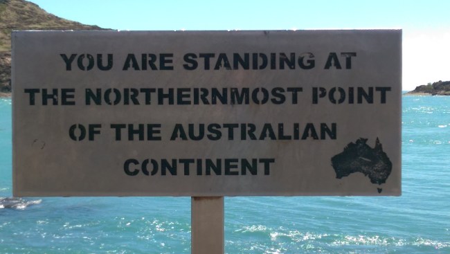 The sign at The Tip.