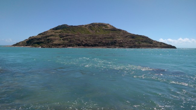 One of the islands in the Strait.