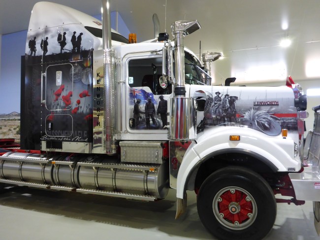 A modern Kenworth with patriotic ANZAC theme.