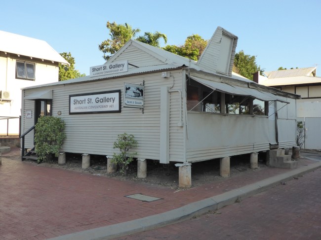 A house mounted on concrete piles, to guard against the high tides that used to occur. And with a strange ventilation system.