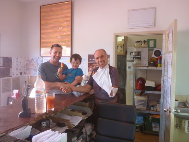 Sebastion and his Dad Simon, who took me to the Eco Resort.