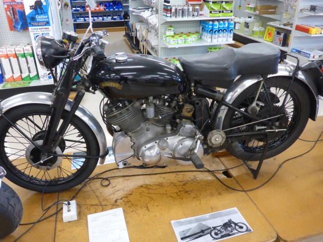 Vincent Rapide. Fastest production motorcycle in its day.