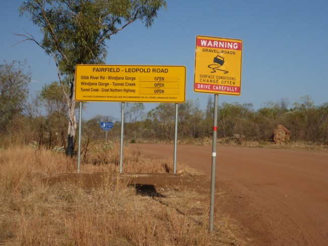 The kind of sign you see out on these tracks.