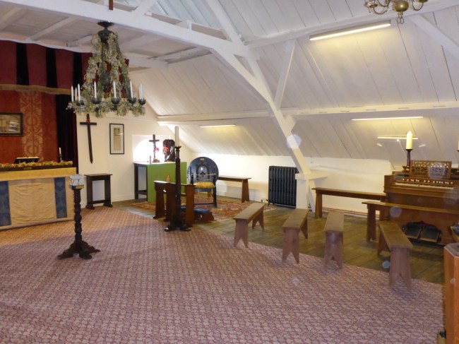 The music and worship area at the top of the house.