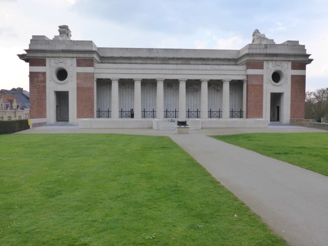 Rear view of the Menin Gate.
