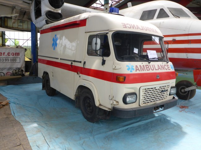 A nicely restored ambulance.