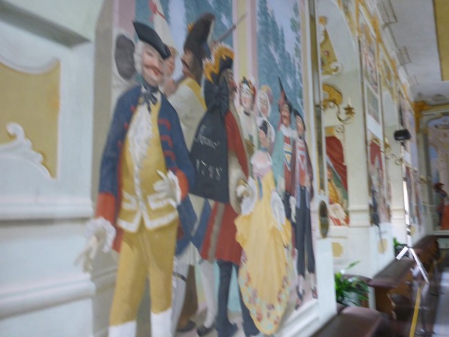 I had to sneak this picture of the ballroom decorations, hence the poor quality.