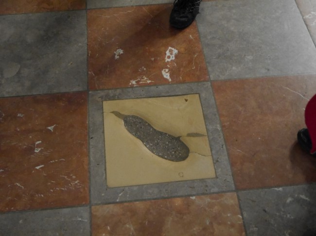 The Devil's footprint? Just as likely to be that of the architect himself.