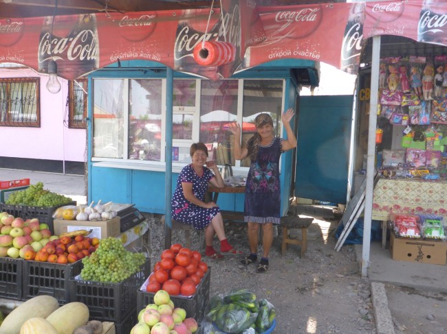 No problem getting a friendly wave from friendly Kazakhs.
