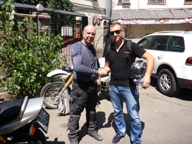 Another biker saviour, Alex, who led me back to the hostel.