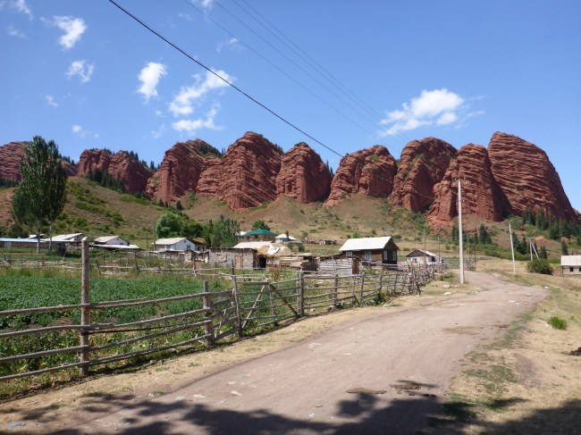 The beautiful sandstone rock formation known as the Seven Sisters.
