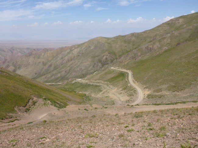 Downwards seemed best.