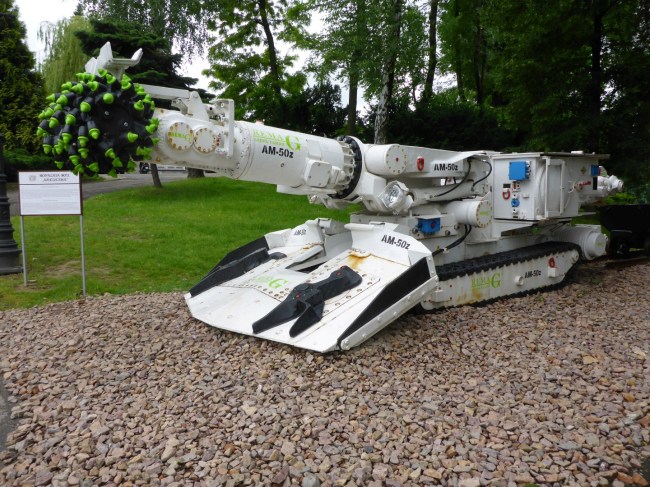 One of the rock cutting machines, in use until the mine stopped production.