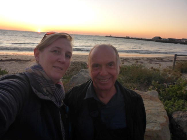 Sunset selfie with Gilda, down in Fremantle.