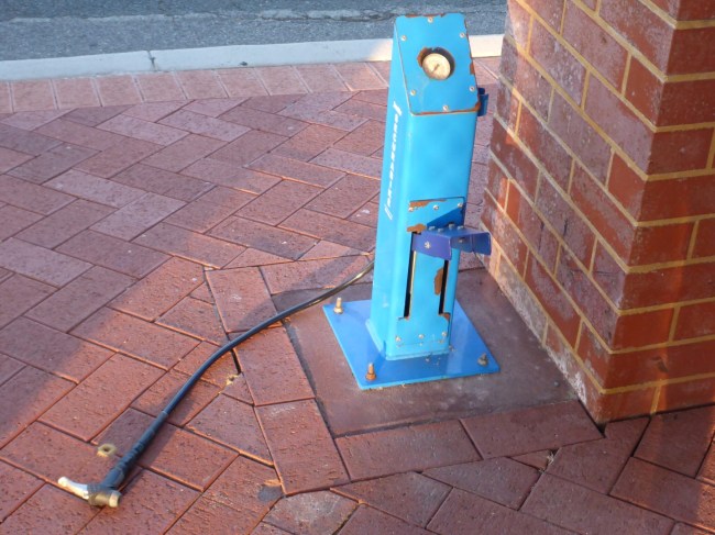 Got a flat tyre on your bike? It's the little that count. Found outside my local station at Victoria Park.