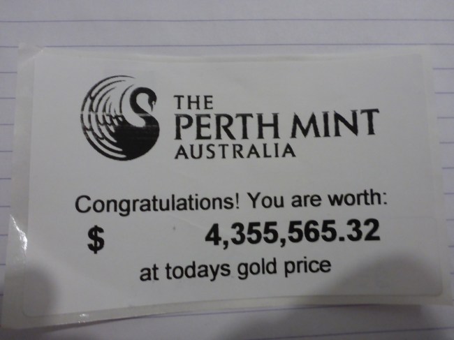 I reckon I'm worth it.