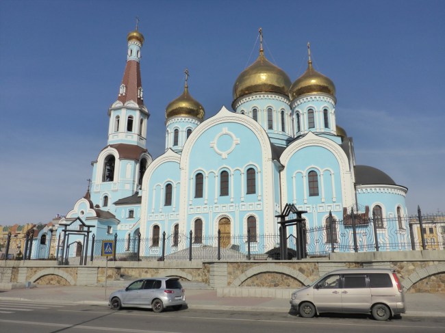 Church in Chita. Big, bold and brassy.