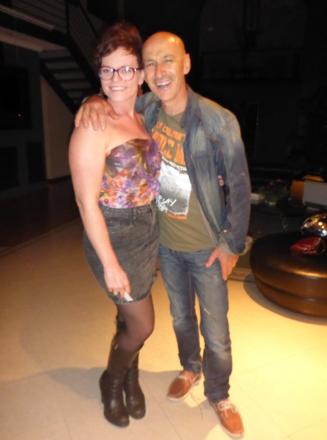 Two of David's friends, Amy and Anton.