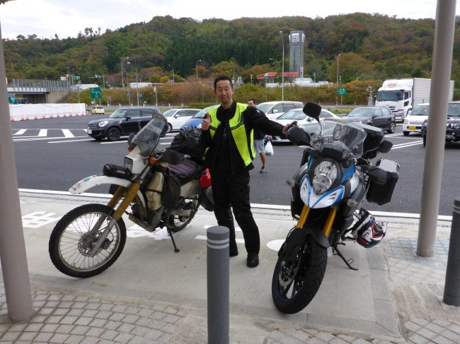 Osuma and his Suzuki.