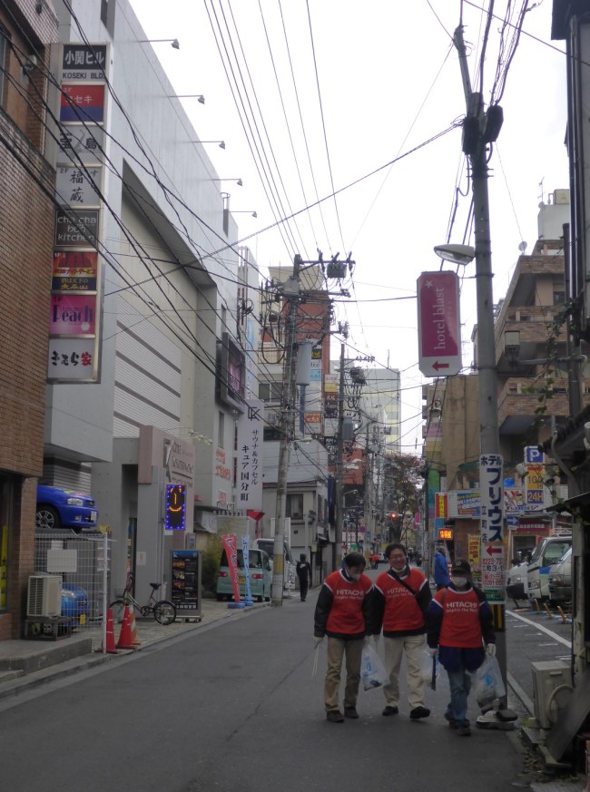 Narrow, busy streets. But kept clean by patrols fo sweepers.