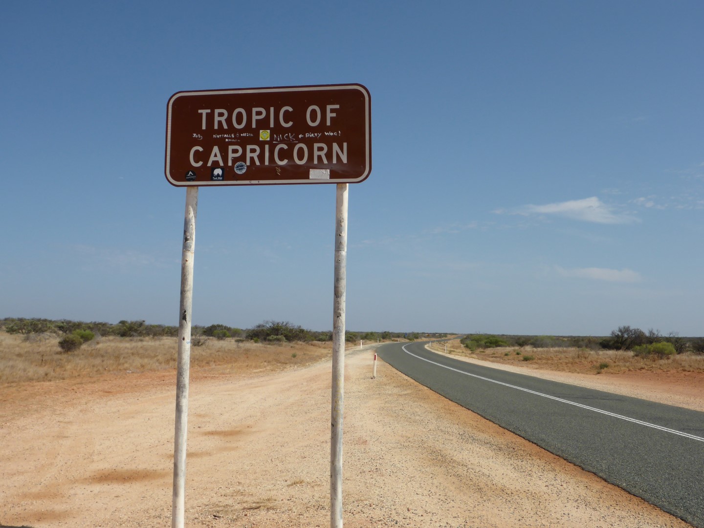 Leaving the tropics once more.