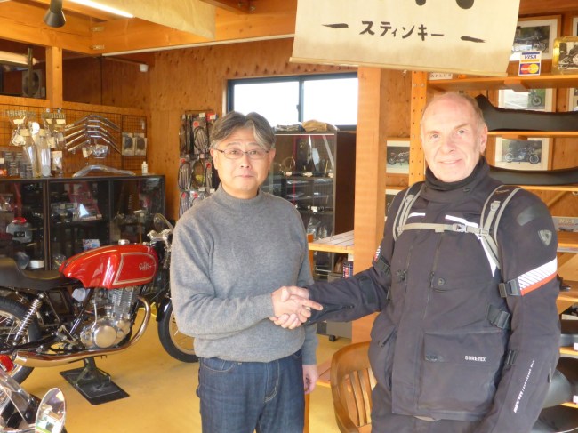 The owner, Yasubari Araki, seems pleased that I dropped by.