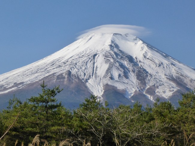 Mount Fuji, with halo