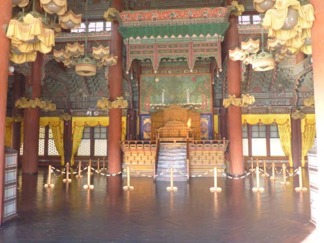The throne room in the palace.