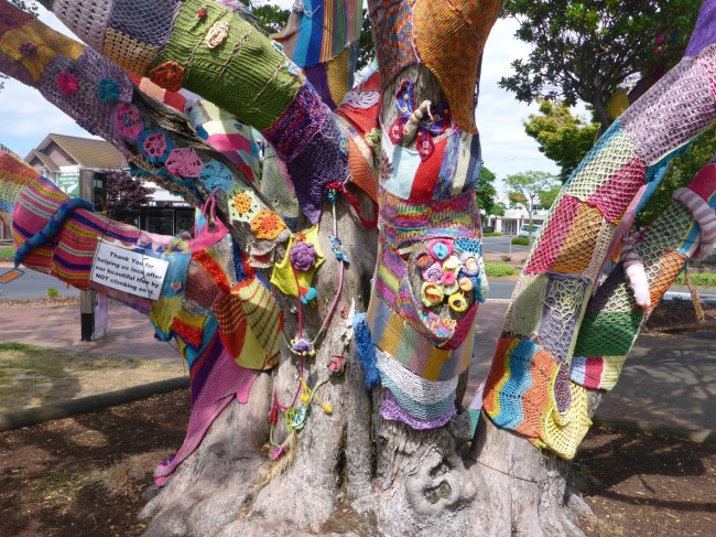 Tree huggers at work!