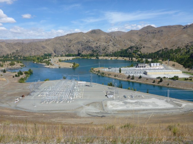 Hydro-electric plant at the head of the lake.