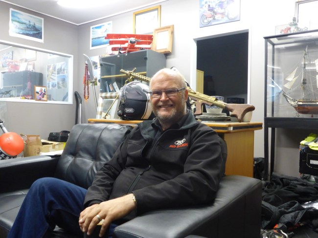 Stewart, owner of Red baron Suzuki.