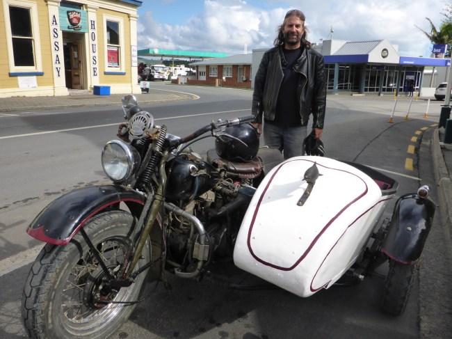 Alice the Garbologist, with his 1942 WA Flathead.