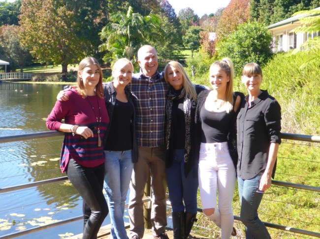 Phil and his 'girls', making me feel at home.