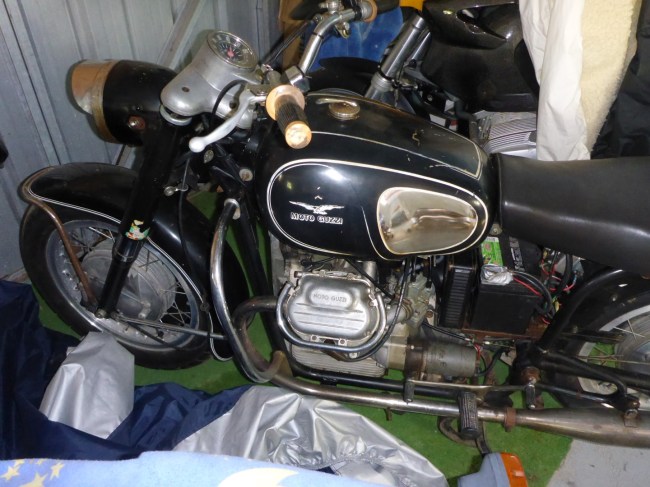 An old Moto Guzzi, probably ex US police.