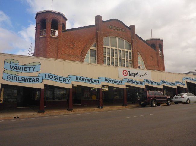 Town centre department store. Look at the ietm third from right and tell me what that means, if you can.