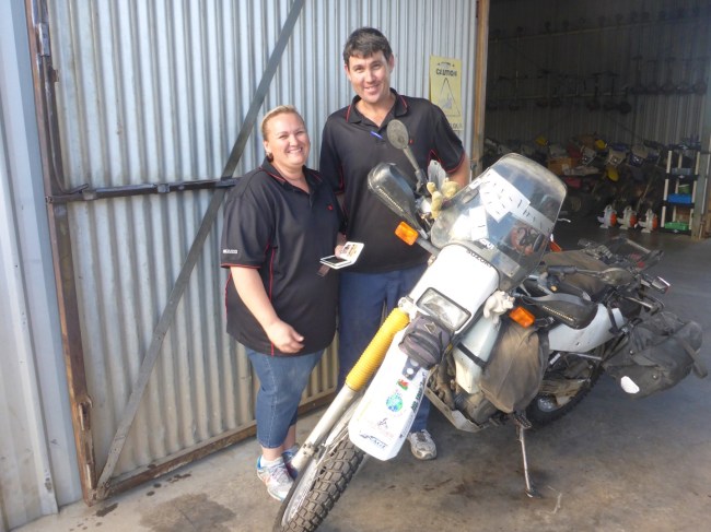 Shane and Teresa, from Gold City Motorcycles.