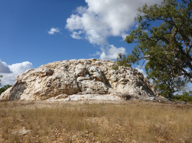 White Blow quartz outcrop.