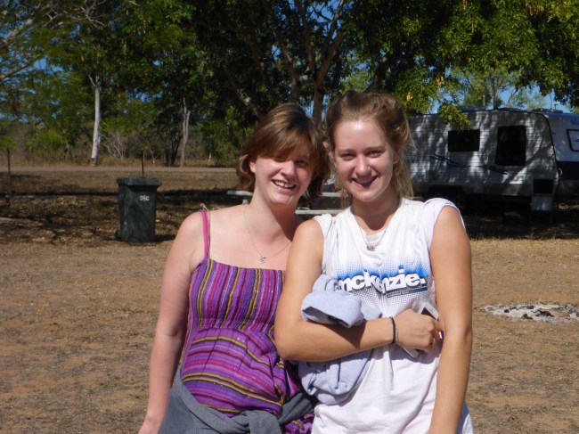 Kym and Kiake. Imperial Hotel barmaids.