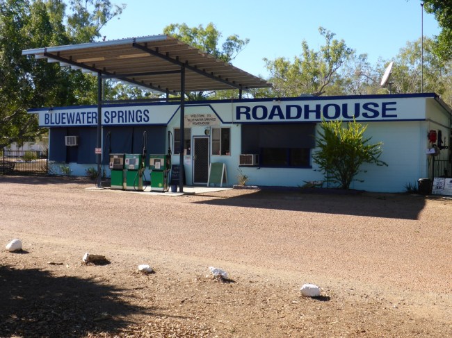 A typical outback roadhouse. Food and fuel.