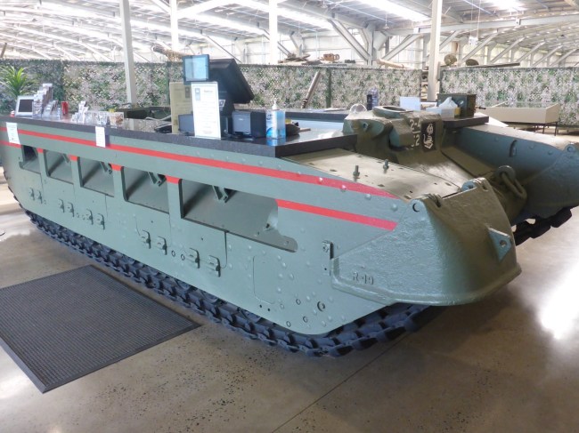 Appropriately styled reception counter.